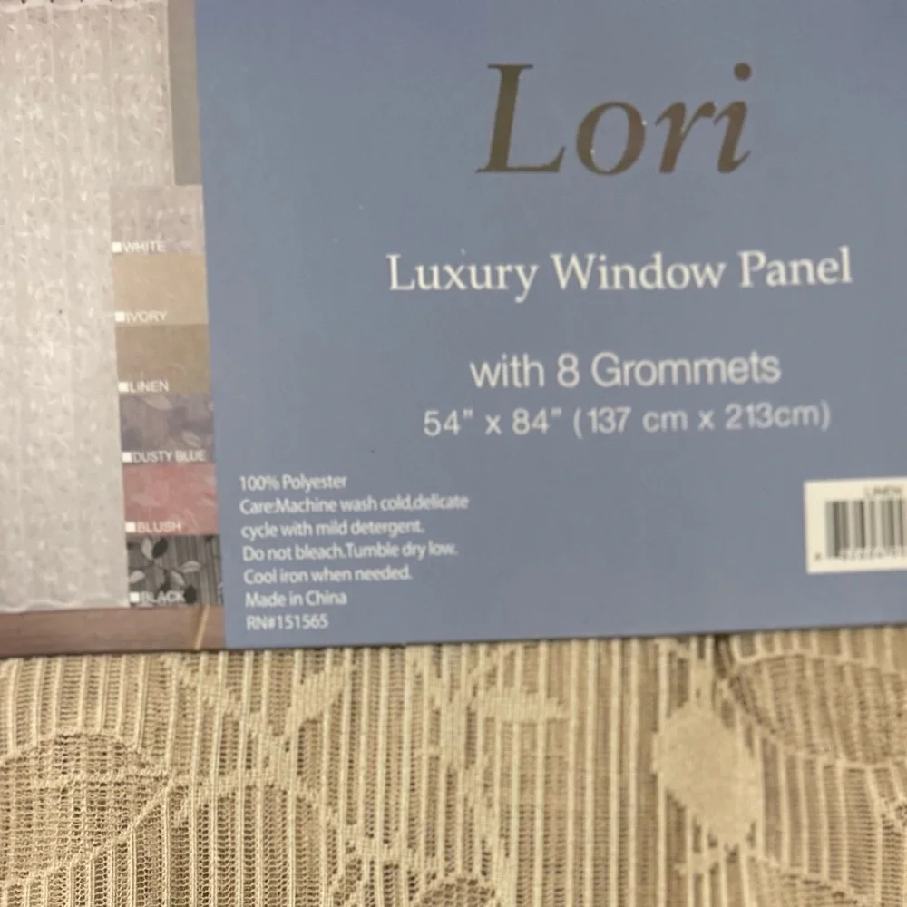 Curtains 1 panel of Linen Luxury window panel with 8 Grommets 54”x84” by Lori
